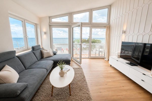 Panorama Suite XL im Ferienhaus Urban mit Meerblick Strandkorb für bis zu 10 Personen