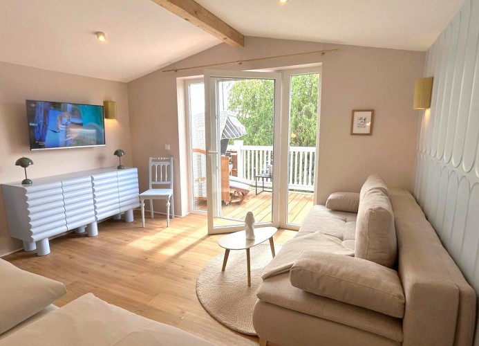 Panorama Suite XL im Ferienhaus Urban mit Meerblick Strandkorb für bis zu 10 Personen