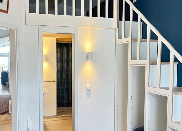 Panorama Suite XL im Ferienhaus Urban mit Meerblick Strandkorb für bis zu 10 Personen