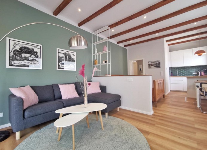 Ferienhaus  Urban  Fewo Backyard 2 Pers Terrasse WLAN gegenüber vom Strand