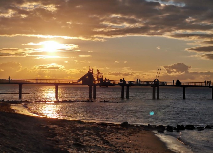 Sonnenuntergang Niendorfer Seebrücke