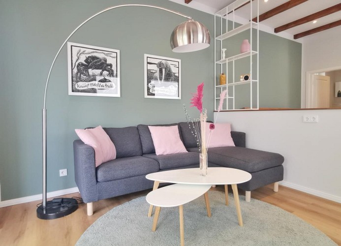 Ferienhaus  Urban  Fewo Backyard 2 Pers Terrasse WLAN gegenüber vom Strand