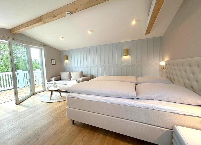 Panorama Suite XL im Ferienhaus Urban mit Meerblick Strandkorb für bis zu 10 Personen