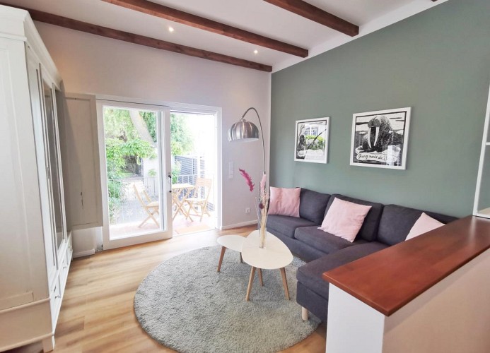 Ferienhaus  Urban  Fewo Backyard 2 Pers Terrasse WLAN gegenüber vom Strand