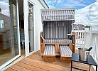 Panorama Premium Suite XL im Ferienhaus Urban mit Meerblick Sauna Strandkorb für 8 Erwachsene und 2 Kinder ab 3 J. 