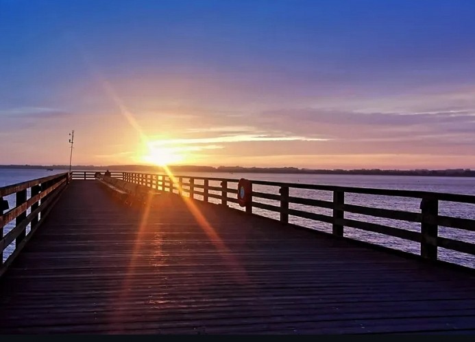 Sonnenuntergang Seebrücke Travemünde