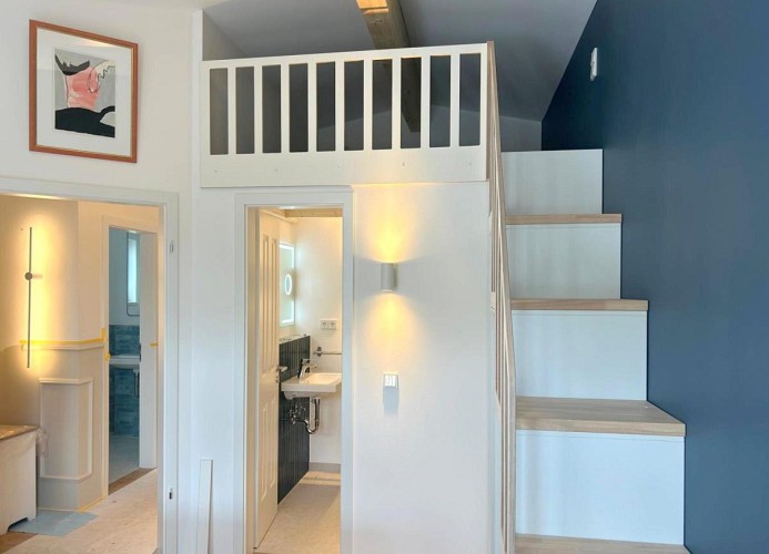 Panorama Suite XL im Ferienhaus Urban mit Meerblick Strandkorb für bis zu 10 Personen